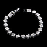 Luxury Crystal Silver Plated Rhinestone Charm Bracelets & Bangles For Women Fashion Jewellery Gifts