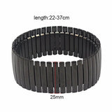 New Stainless Steel Fashion Jewellery Bangle Bracelets - Casual Women Silver Colour Wide Elastic Bracelets - The Jewellery Supermarket