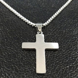 Popular Stainless Steel Long JESUS CROSS Necklaces - Gold Colour Chain Christian Necklaces Jewellery - The Jewellery Supermarket