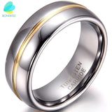 New Couple Inset 6/8 mm Bague Tungsten Carbide Ring for Anniversary Engagement Wedding Jewellery Rings - The Jewellery Supermarket