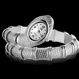 New Arrival Unique Fashion Snake Shaped Silver Gold Bracelet Crystal Luxury  Ladies Luxury Wristwatches, Ideal Gifts