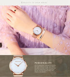 Top Brand Luxury Fashion Elegant Quartz Ladies Watches, Stainless Steel Rose Gold Colour Waterproof Wristwatches