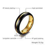 New Arrival 6MM Black Tungsten Carbide Rings for Men and Women - Popular Wedding Engagement Jewellery - The Jewellery Supermarket