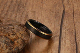 New Fashion Cool 5MM Black and Gold-Color Tungsten Wedding Rings for Men and Women - Popular Jewellery - The Jewellery Supermarket