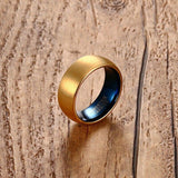 New Arrival Classical Gold-color Men's Blue Tungsten Wedding Engagement Ring - Fashion Jewellery - The Jewellery Supermarket