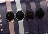 High Quality Elegant Rose Gold Colour Ladies Watches Stainless Steel Mesh Band Quartz Movement Waterproof Watches