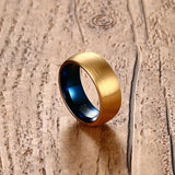 New Arrival Classical Gold-color Men's Blue Tungsten Wedding Engagement Ring - Fashion Jewellery - The Jewellery Supermarket