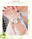 Top Luxury Brand Elegant White Flower 3D Engraving Dial Face Rhinestones Fashion Waterproof Ladies Watches