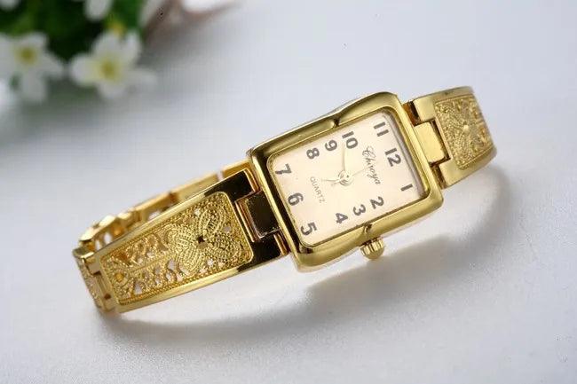 New Top Brand Luxury Fashion Gold or Siver Colour Stainless Steel Bracelet Watches -  Ladies Elegant Wristwatches - The Jewellery Supermarket