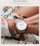 Top Brand Luxury Fashion Elegant Quartz Ladies Watches, Stainless Steel Rose Gold Colour Waterproof Wristwatches