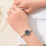 New Simple Gold Bangle Bracelet Luxury Fashion Brand Retro Ladies Wristwatches - The Jewellery Supermarket
