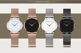 Top Brand Luxury Fashion Elegant Quartz Ladies Watches, Stainless Steel Rose Gold Colour Waterproof Wristwatches