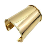 Simple Design Smooth Alloy Cuff Big Bangle Bracelets For Women. Classic Statement Jewellery - The Jewellery Supermarket