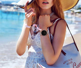 High Quality Elegant Rose Gold Colour Ladies Watches Stainless Steel Mesh Band Quartz Movement Waterproof Watches