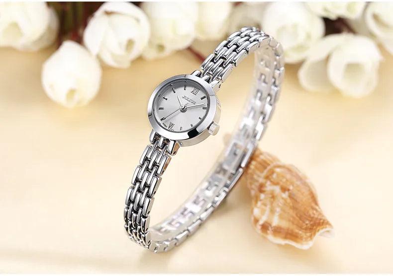 New 20mm Mini Gold Quartz Women's Watch - Fashion Lady Small Bracelet Chain Simple Ladies Watch - The Jewellery Supermarket