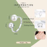 New Arrival 925 Sterling Silver & Freshwater Pearl Cultured Elegance Rings