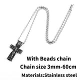 New 316L Stainless Steel Jesus Christ Cross Mens Pendant Necklace - Religious Believers High Quality Jewellery - The Jewellery Supermarket