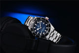 Quality Brand BB58 Retro Red Automatic Luxury Waterproof Mechanical Stainless steel Rivet Strap Wristwatches for Men