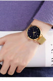New Arrival Elegant Fashion Lady's Watch Luxury Rhinestone Starry Sky Dial Waterproof Stainless Steel Strap Watches