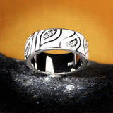 Handmade Enamel  White Leaves Sparkling AAA Zircon Diamonds Jewellery Silver Ring