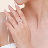 Dazzling AAAA Lab Created Diamonds Stackable Eternity Ring in Sterling Silver