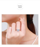 Stunning 3CT Oval Cut AAAA Lab Created Diamond Sterling Silver Engagement Rings