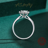 Fashion Sterling Silver Sparkling Round Clear AAAA Lab Created Diamond Charm Ring