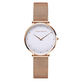 Top Brand Luxury Fashion Elegant Quartz Ladies Watches, Stainless Steel Rose Gold Colour Waterproof Wristwatches