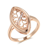Hollow Flower Trendy 14K Gold Filled Ring AAA Zircon Diamonds Ring Fine Jewellery