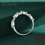 Romantic Elegant Water Drop Cut Sterling Silver AAAA Lab Created Diamonds Ring