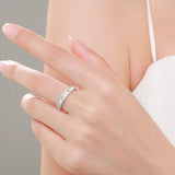Stunning Dazzling Princess Cut AAAA Lab Created Diamonds 925 Silver Ring