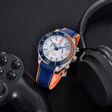 Top Brand Stainless Steel, Waterproof 100m Sapphire Glass Chronograph Japanese VK64 Movement Mens Quartz Wristwatches - The Jewellery Supermarket