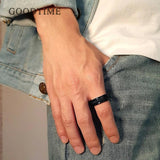 New Arrival Trendy Tire Shape Black Groove Tungsten Carbide Ring -  Wedding Anniversary Jewellery For Men