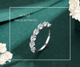Romantic Elegant Water Drop Cut Sterling Silver AAAA Lab Created Diamonds Ring