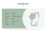 Flower Design Shining AAAA Lab Created Diamonds Fashion Sterling Silver Ring