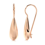 14 Rolled Gold Big Drop Streamline Glossy Hook Piercing Hoops Earrings