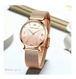 Luxury Elegant 3D Butterfly Rose Gold Colour Quartz Women Wristwatch Mesh Strap Japanese Movement Waterproof Watches