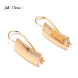 14 Gold Filled Classic Large Glossy Long Pendant Piercing Hoops Fashion Earrings