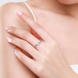 Lovely Flower and Leaf Design AAAA Lab Created Diamonds Sterling Silver Rings