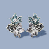 Classic Elegant Flower Shape Handmade Enamel Earrings - The Jewellery Supermarket
