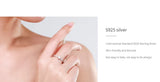 Classic Luxury Sterling Silver Sparkling Solitaire AAAA Lab Created Diamond Ring