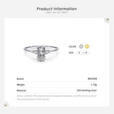 Marvelous Rectangle Dazzling Sterling Silver Clear AAAA Simulated Diamonds Rings - Wedding Fine Jewellery - The Jewellery Supermarket