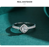 Luxury Princess Cut 925 Sterling Silver AAAA Lab Created Diamonds Ring