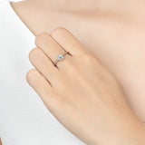 1CT 0.5CT 2CT 3CT VVS1 D Colour Moissanite Solitaire Wedding Engagement Silver Rings