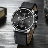 Top Luxury Brand Sport Quartz New Men’s Watches - Chronograph Waterproof Leather Date Wristwatches - The Jewellery Supermarket