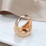 14 Karat Gold Filled Fashion Glossy Simple Square Punk Signet Rings for Men Women