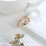 Gorgeous Crystal Flower Fashion 14K Filled Rose Gold AAA Zircon Diamonds Vintage Ring - Daily Fine Jewellery