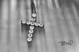 Sparkling 1.1ct 3mmX11 Round Cut D VVS1 Moissanite Diamonds Silver Christian Religious Cross Necklace Fine Jewellery - The Jewellery Supermarket