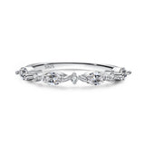 Luxury Ring Selection Silver Dazzling AAAA Lab Created Diamonds Stackable Rings