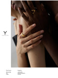18K Gold Plated Stainless Steel New Design Metalic Trendy Open Ring